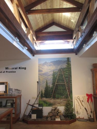 Mineral King mural in Three Rivers Museum of Empire Mt. mining area.