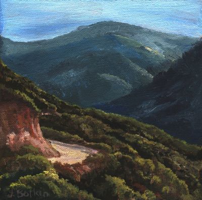 oil painting of mineral king road