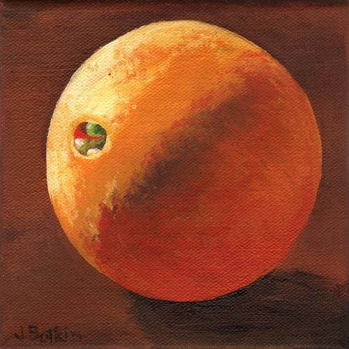 Orange #130, 6x6", oil on wrapped canvas