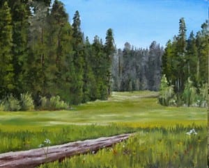 oil painting of Crescent Meadow by Jana Botkin