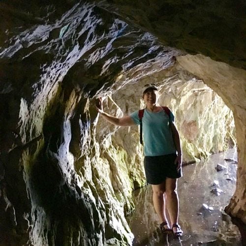 Black Wolf mining tunnel doesn't seem creepy with a strong flashlight. 