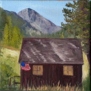 Honeymoon Cabin oil painting