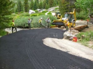 asphalt overlay on approach in Mineral King, photo by Michael Botkin