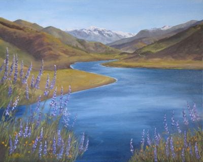 Lake Kaweah oil painting