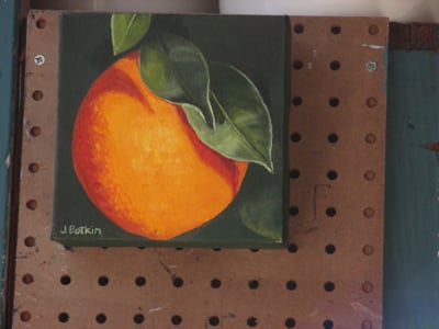 orange oil painting