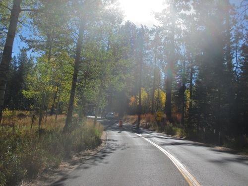 This was the only time I spotted good fall color along the route.