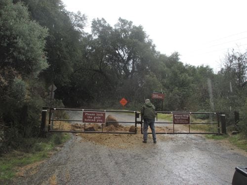 Trail Guy closed the lower gate. Bit of a slide there, but it is easy to drive around.