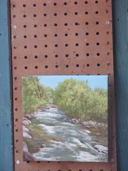 Kaweah Post Office oil painting in progress