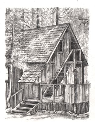 Wilsonia cabin drawing