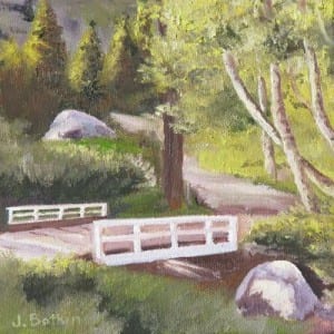 oil painting of Mineral King Bridge by Jana Botkin