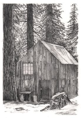 wilsonia cabin drawing